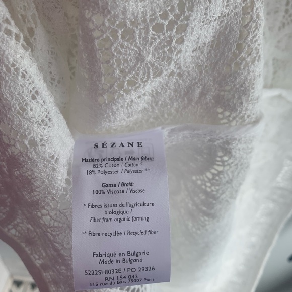 Sezane Chlo shirt new with tag size 36/4 - Picture 16 of 16